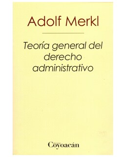 Foto 1 | Libro Teoría General Del Derecho Administrativo - Coyoacán - Adolf Merkl