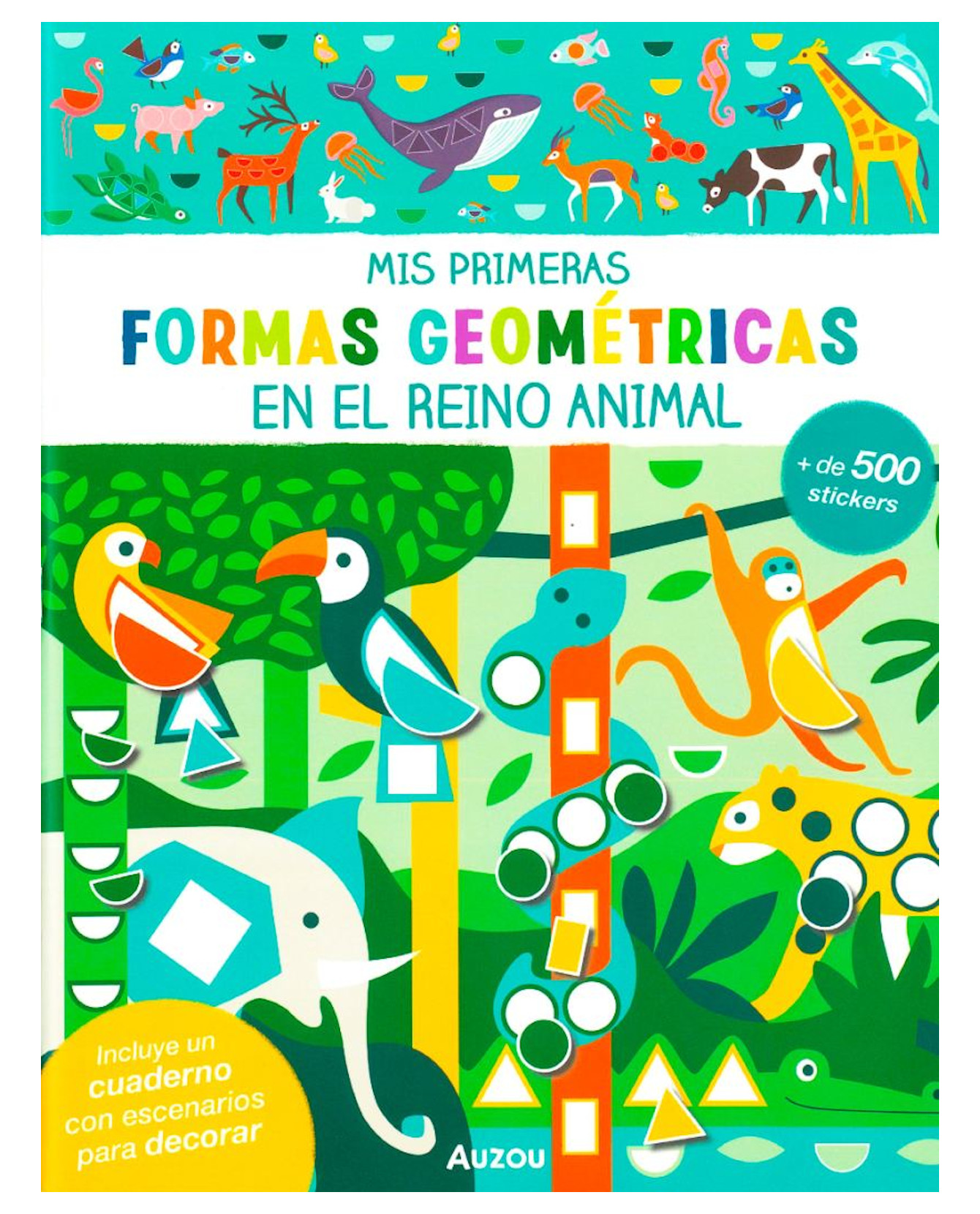 Foto 2 pulgar | Libro Mis Primera Formas Geométricas- En El Reino Animal - Auzou - Auzou