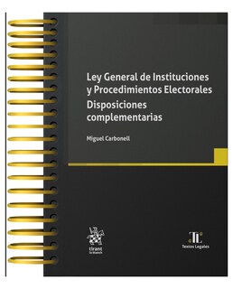 Foto 1 | Libro Ley General De Instituciones Y Procedimientos Electorales - Tirant Lo Blanch - Miguel Carbonell