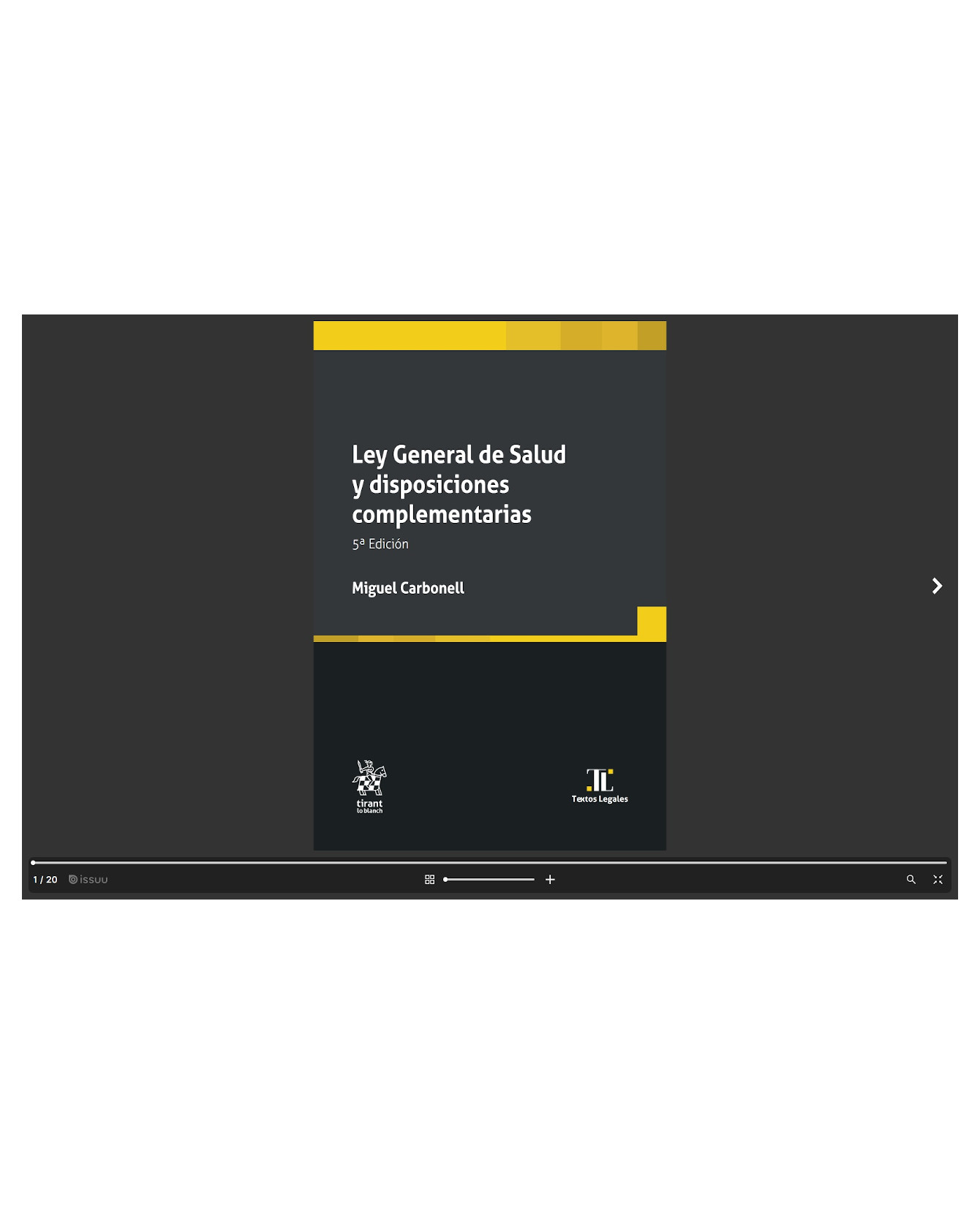 Libro Ley General de Salud y Disposiciones Complementarias 5a Edición de Miguel Carbonell Editorial Tirant Lo Blanch