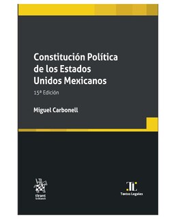 Foto 1 | Libro Constitución Política de los Estados Unidos Mexicanos 15a Edición Tirant Lo Blanch Miguel Carbonell