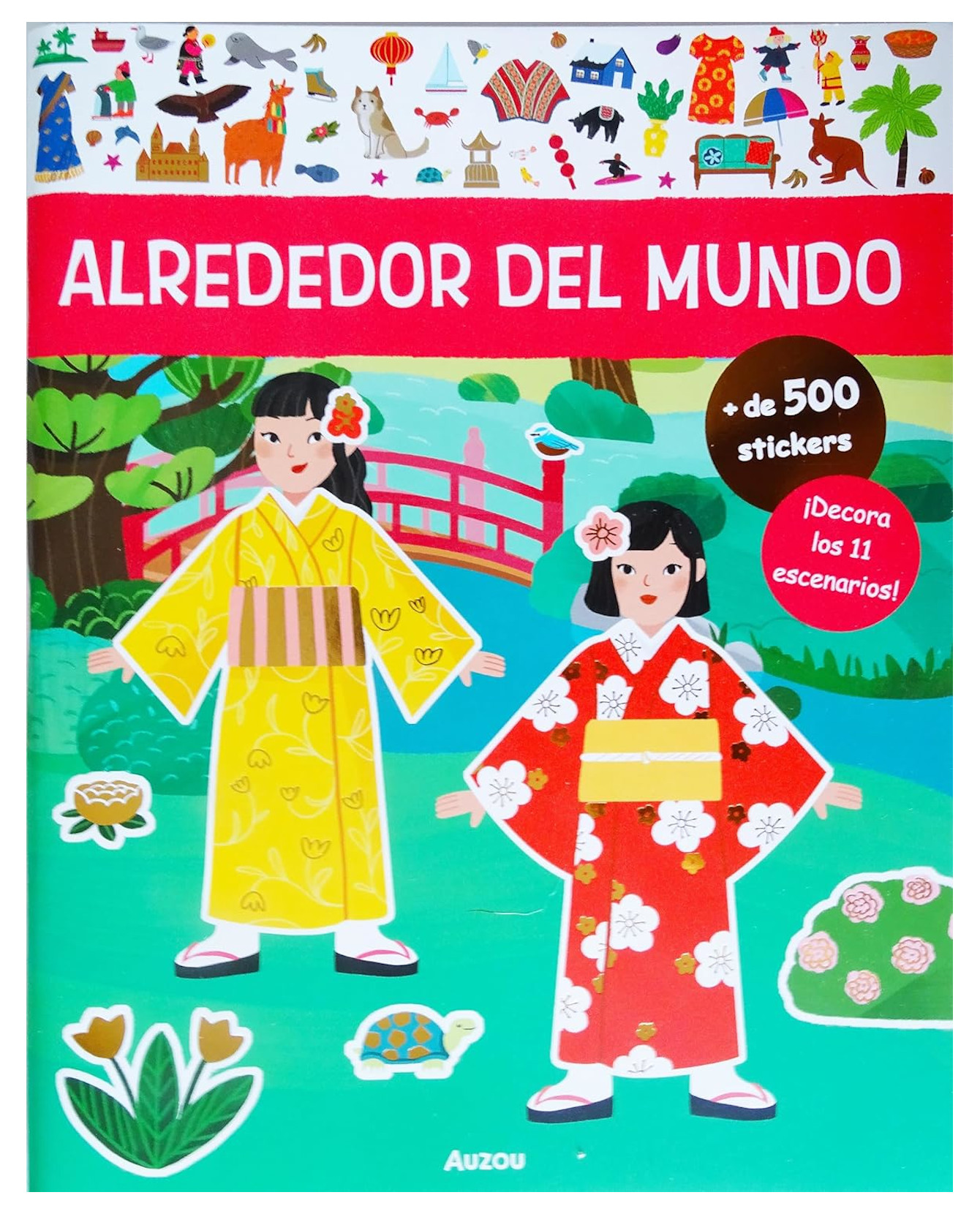 Foto 2 pulgar | Libro de Stickers Alrededor Del Mundo - Auzou
