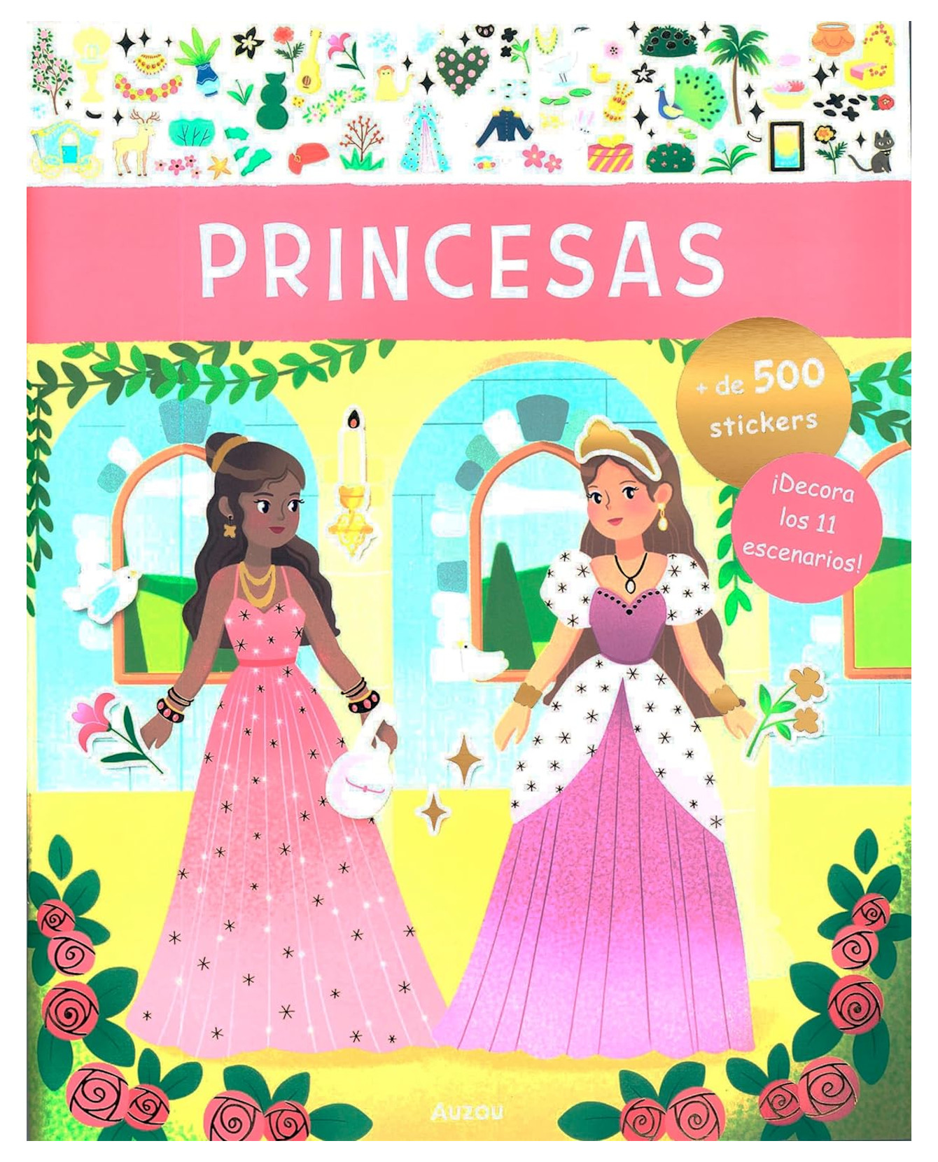 Foto 2 pulgar | Libro Libro De Stickers Princesas - Auzou - Auzou