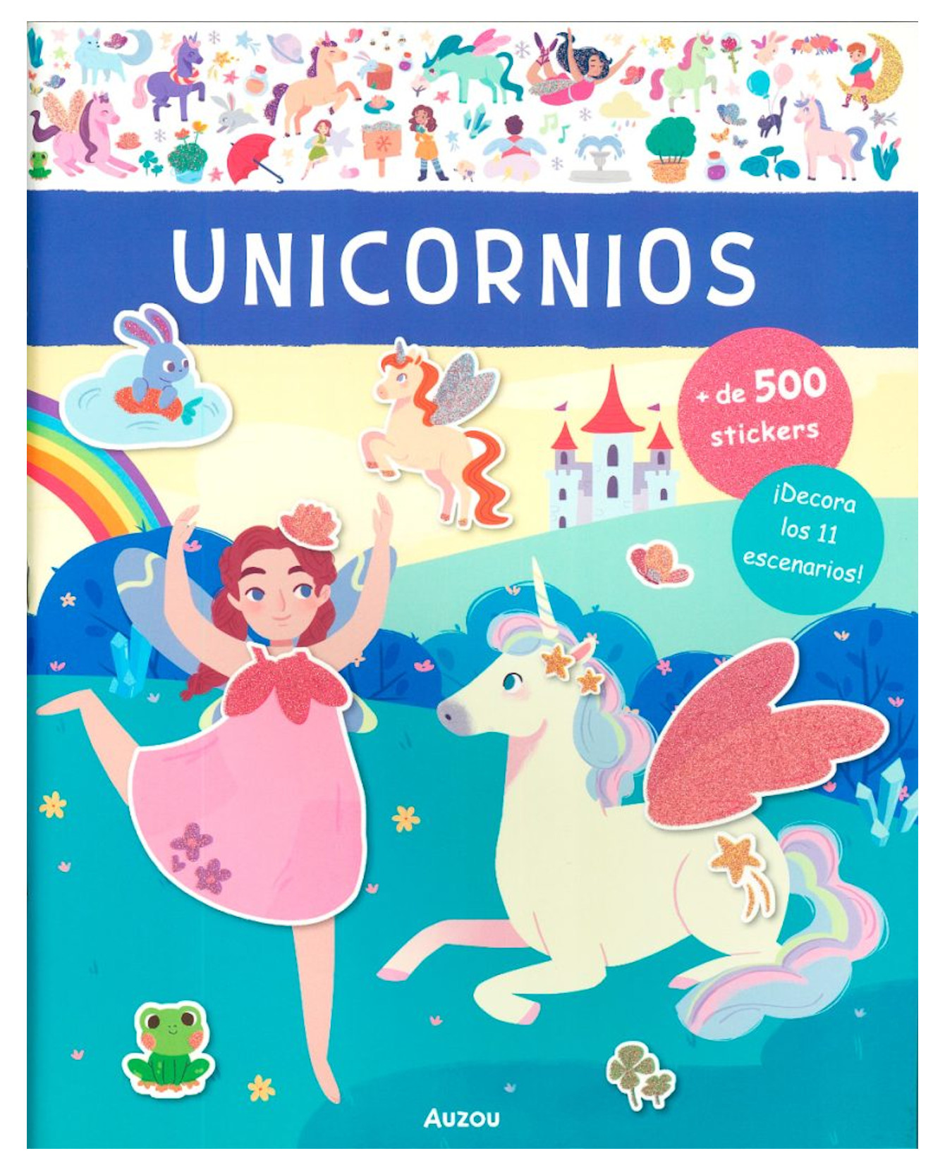 Foto 2 pulgar | Libro Libro De Stickers Unicornios - Auzou - Auzou