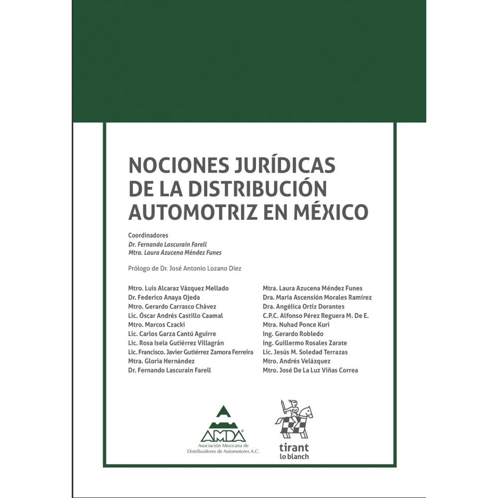 Foto 2 pulgar | Nociones jurídicas de la distribución automotriz - Tirant lo blanch