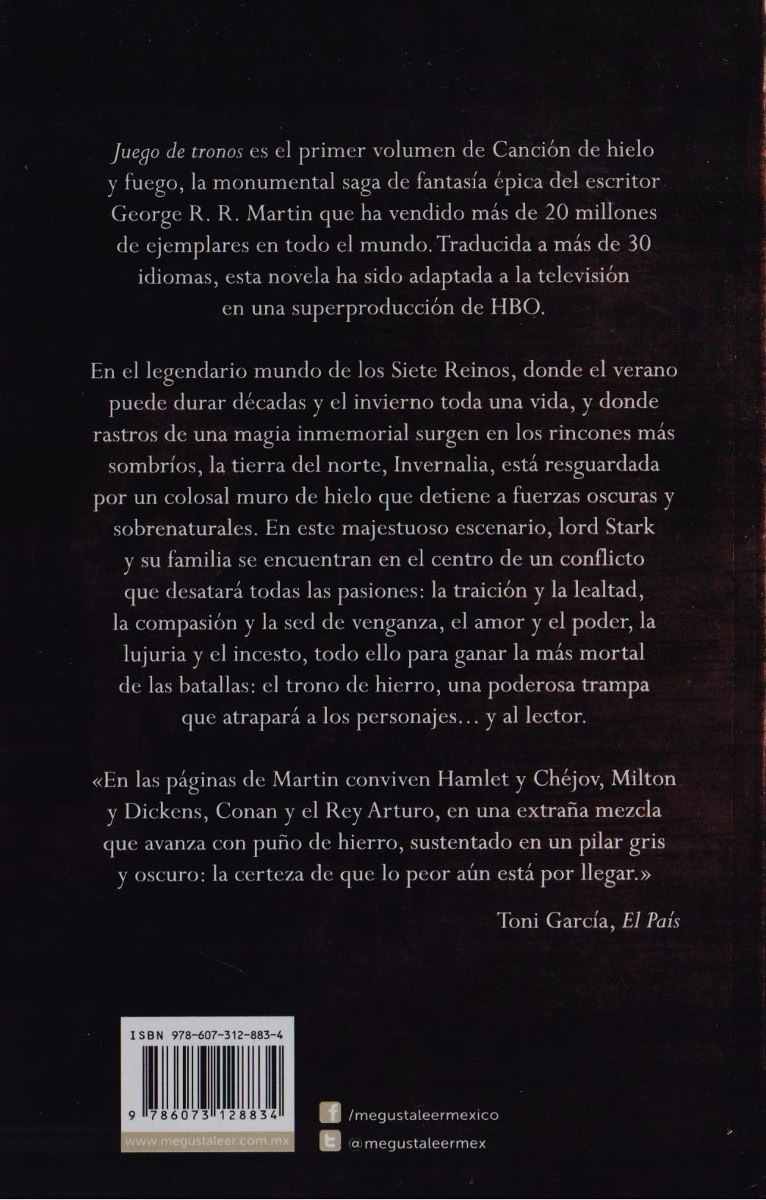 Foto 3 pulgar | Libro Juego de Tronos Cadabra & Books
