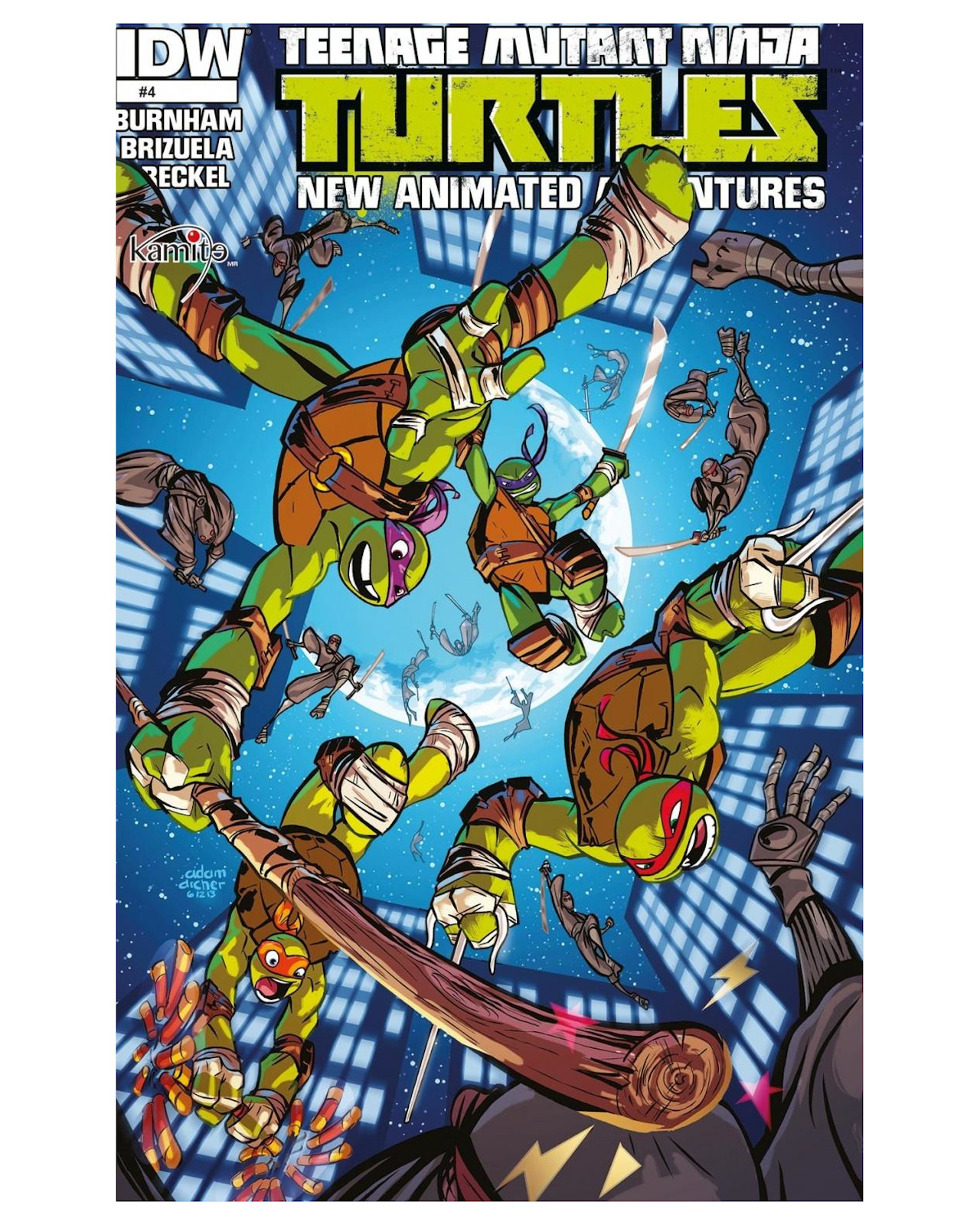 Foto 2 pulgar | Cómic Teenage Mutant Ninja Turtles New Animated Adventures 4b Kamite Erik Burham