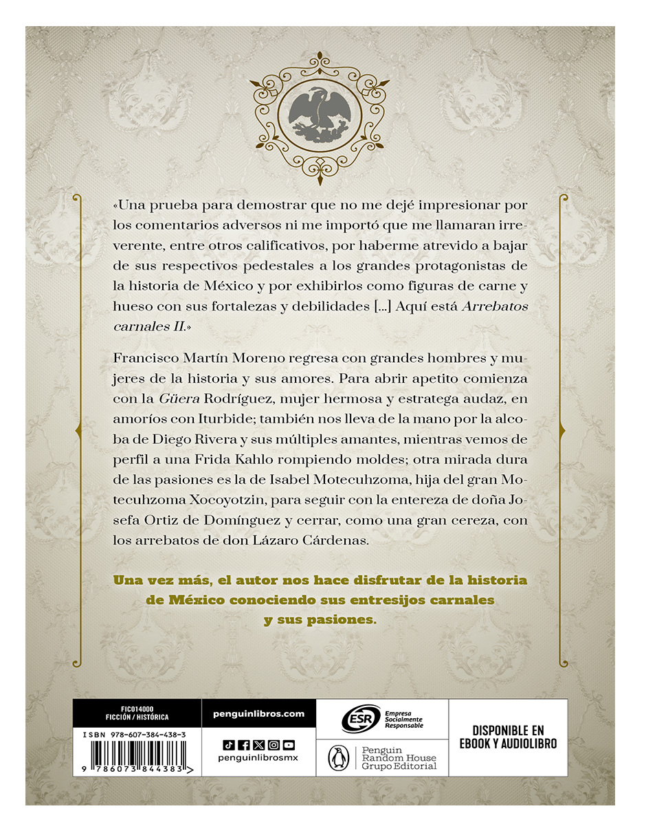 Foto 4 pulgar | Libro Arrebatos Carnales 2  Editorial Bolsillo Autor Francisco Martín Moreno