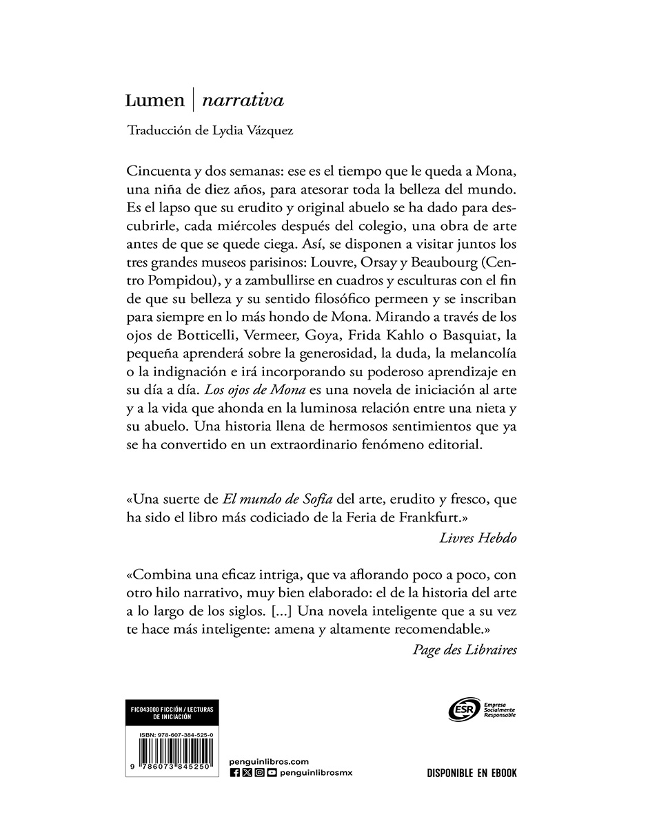 Foto 4 pulgar | Libro Los Ojos De Mona Editorial Lumen Autor Thomas Schlesser