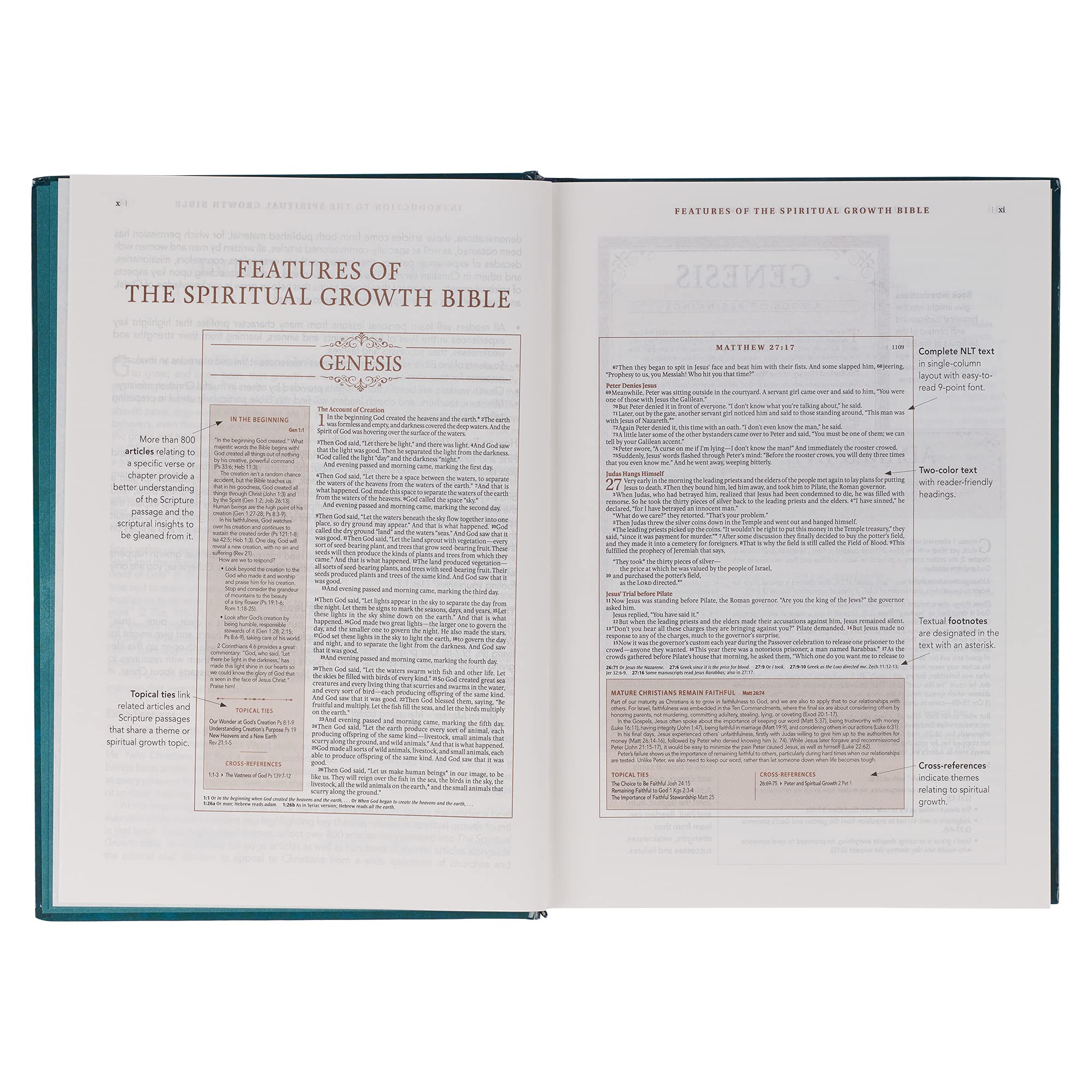 Foto 5 pulgar | Libro Christian Art Gifts The Spiritual Growth Bible (nlt) - Venta Internacional.