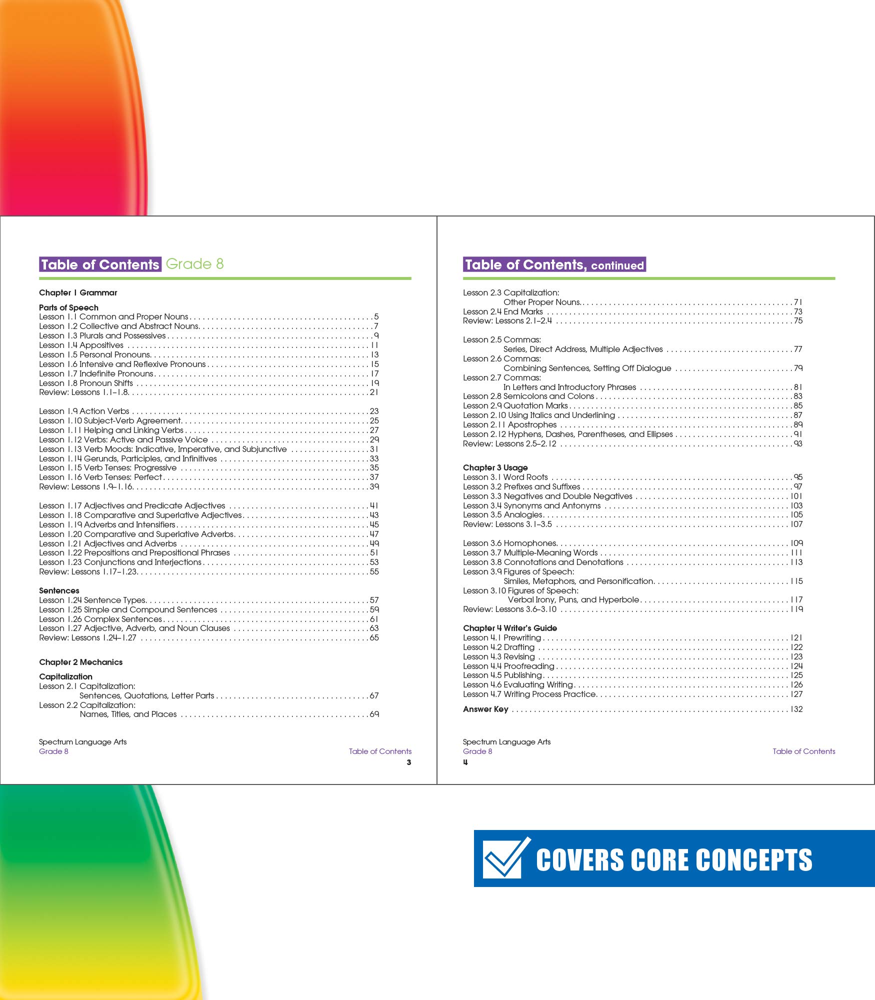 Foto 4 pulgar | Libro Spectrum Language Arts Grade 8 - Venta Internacional.