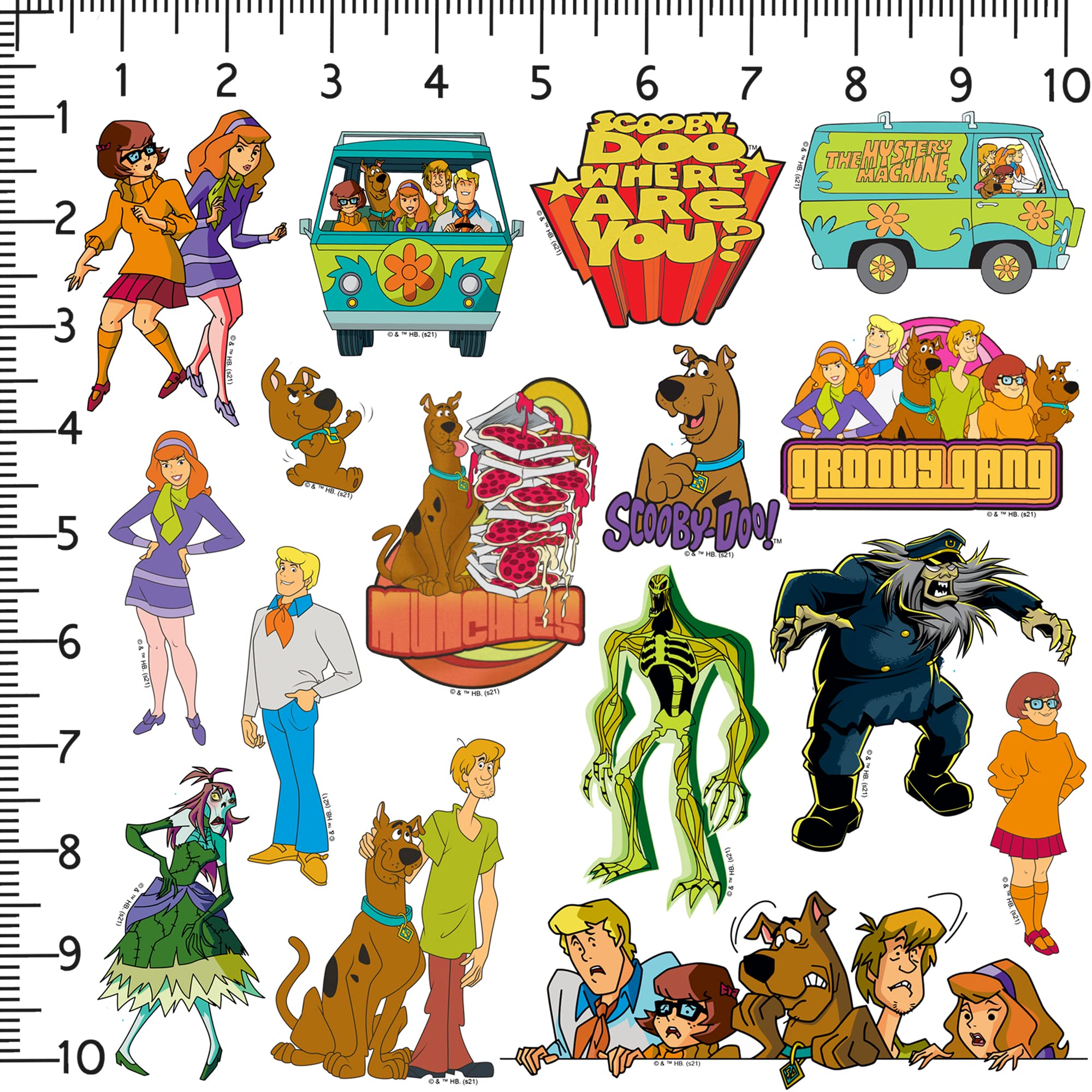Foto 3 pulgar | Paquete De Pegatinas Scooby-doo De Vinilo Troquelado, Tamaño Grande, Deluxe, 50 Unidades - Venta Internacional.