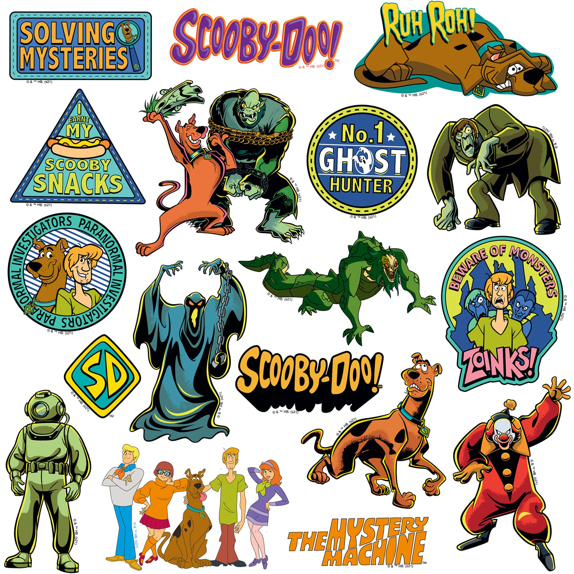 Foto 4 pulgar | Paquete De Pegatinas Scooby-doo De Vinilo Troquelado, Tamaño Grande, Deluxe, 50 Unidades - Venta Internacional.