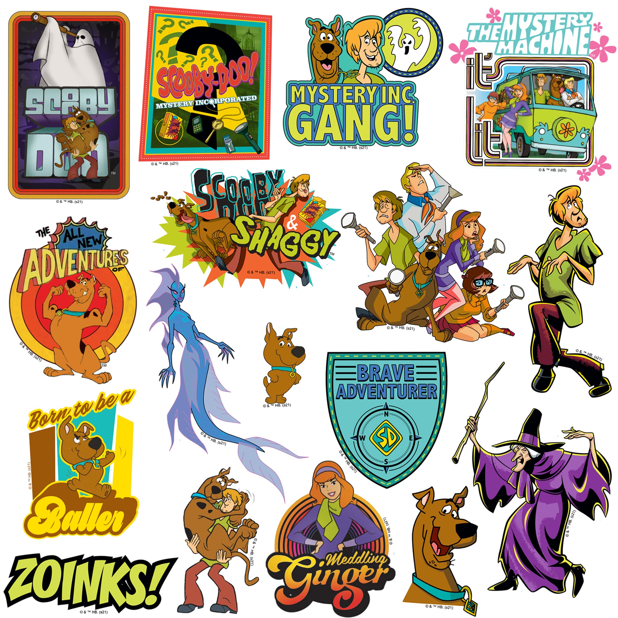 Foto 5 pulgar | Paquete De Pegatinas Scooby-doo De Vinilo Troquelado, Tamaño Grande, Deluxe, 50 Unidades - Venta Internacional.