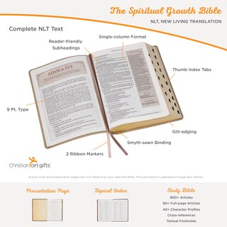 Foto 4 | Libro Christian Art Gifts The Spiritual Growth Bible (nlt) - Venta Internacional.