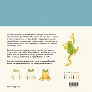Foto 2 | Dibuja Todo Tipo De Animales Acuáticos Con Lápices De Colores