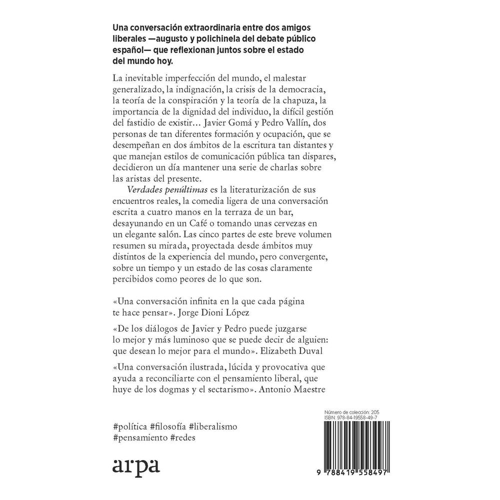 Foto 3 pulgar | Libro Verdades Penúltimas Cadabra & Books