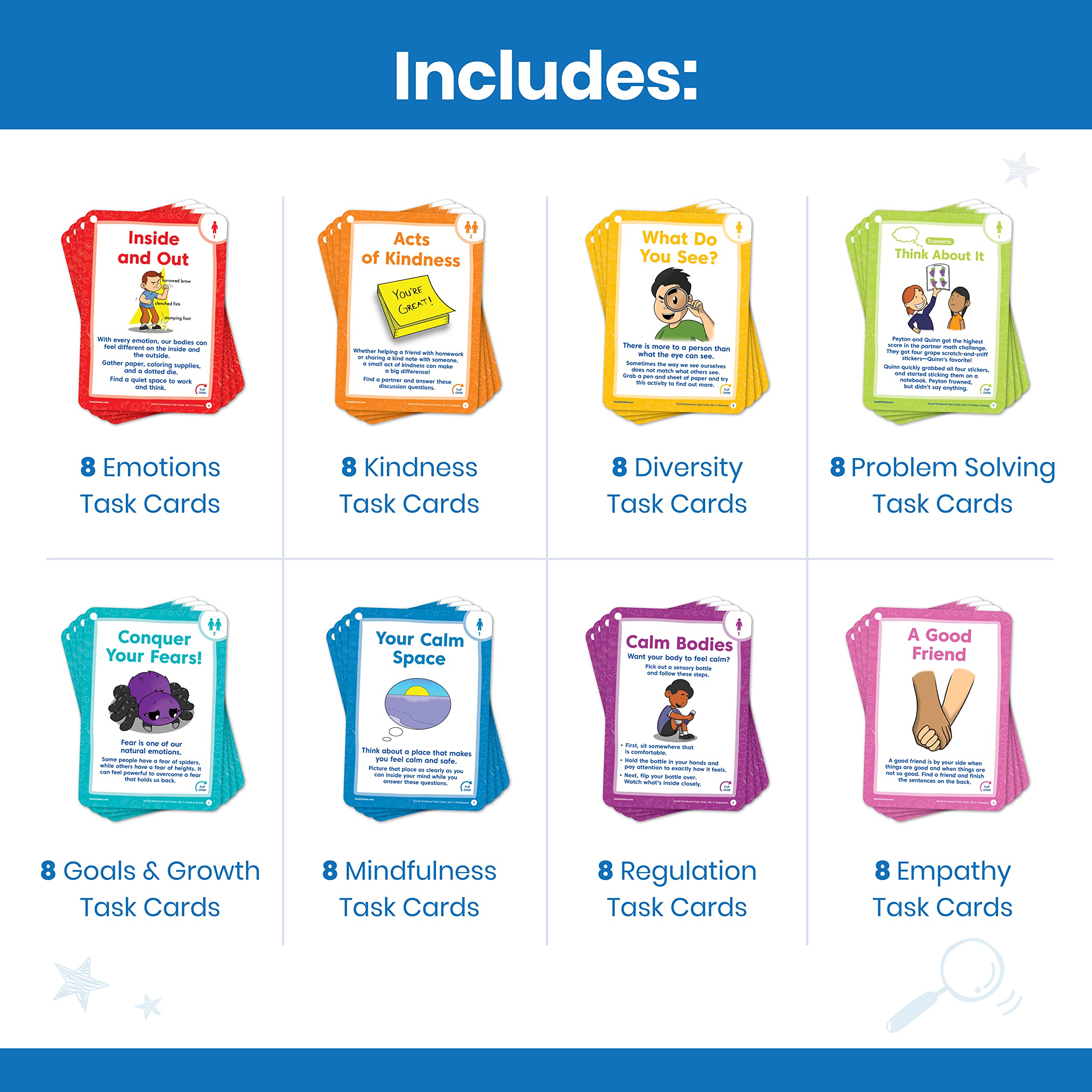 Foto 8 pulgar | Tarjetas De Trabajo Hand2mind Aprendizaje Socioemocional Para Niños A Partir De 8 Años - Venta Internacional.