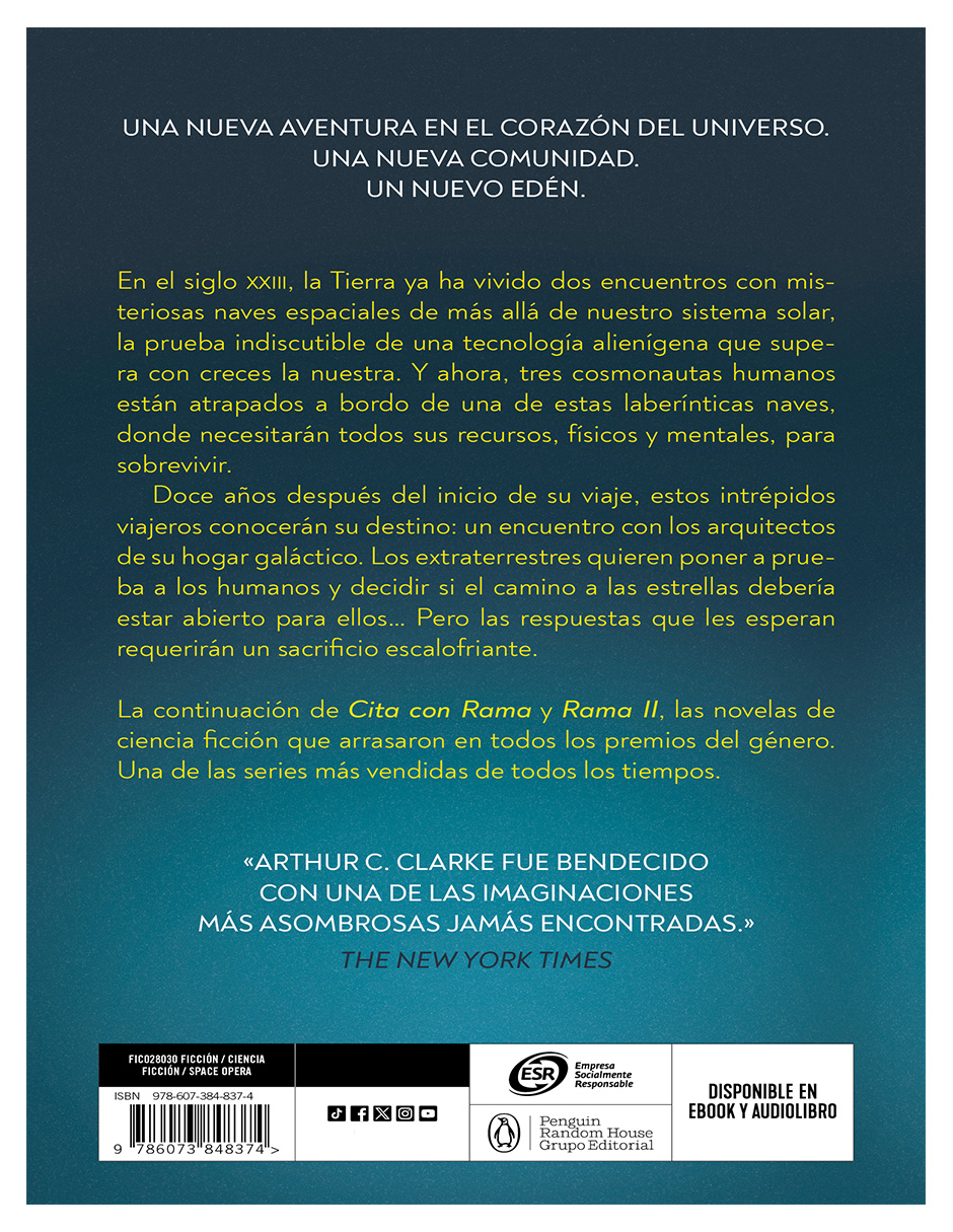 Foto 3 pulgar | Libro El Jardín De Rama (serie Rama 3) Editorial Debolsillo Autor Arthur C. Clarke Gentry Lee