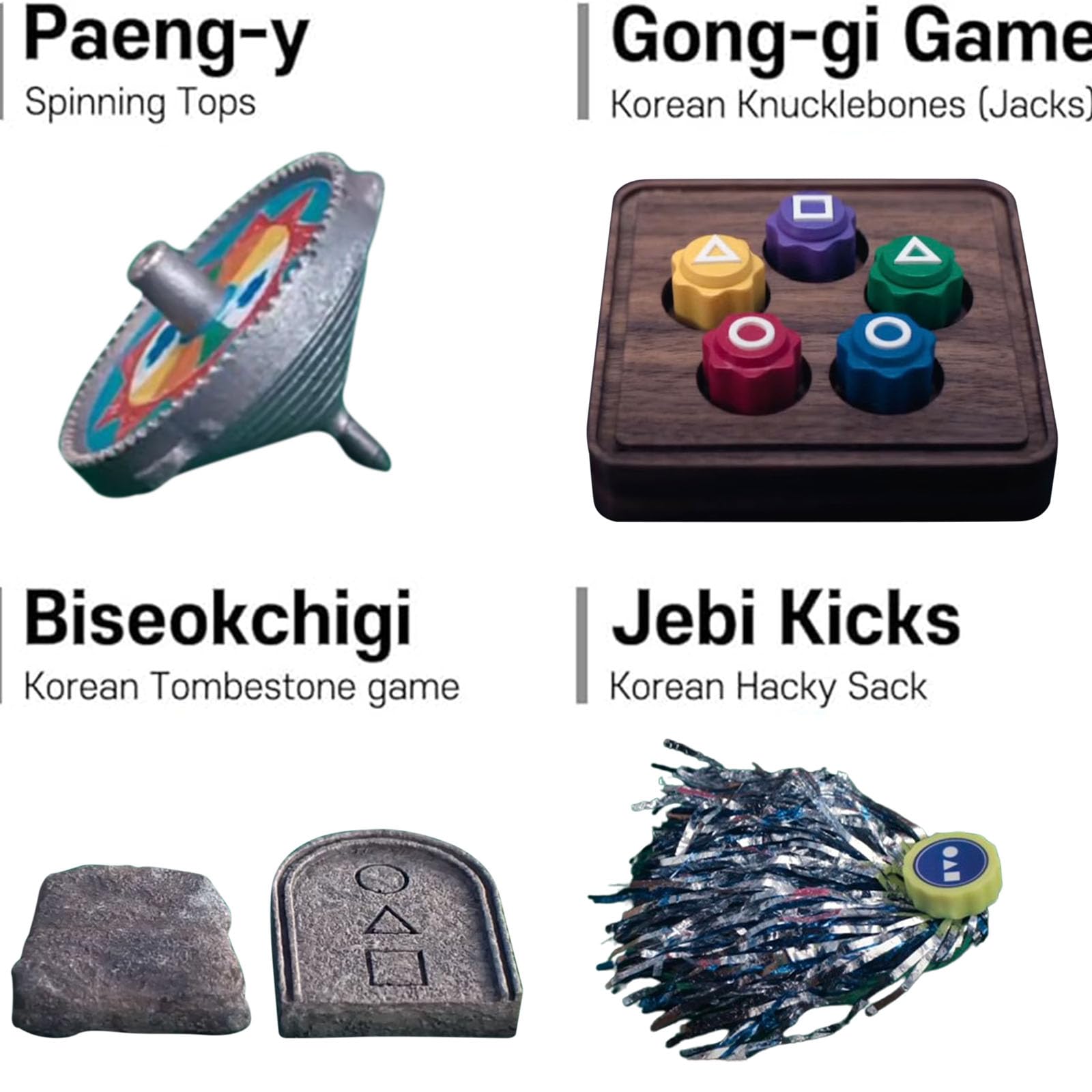 Foto 4 pulgar | Set De 5 Juegos De Juego Tradicional Coreano: Jebi Chagi, Gong-gi - Venta Internacional.