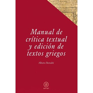 Foto 1 | Manual De Crítica Textual Y Edición De Textos Griegos