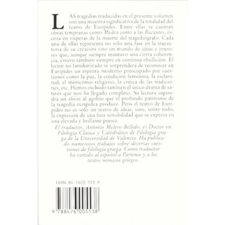 Foto 2 | Cuatro Tragedias Y Un Drama Satírico (medea, Troyanas, Helena, Bacantes, Cíclope)