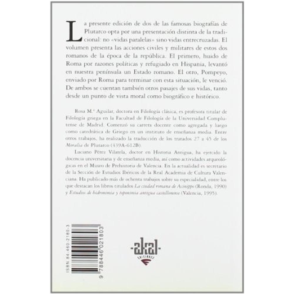 Foto 3 pulgar | Vidas De Sertorio Y Pompeyo
