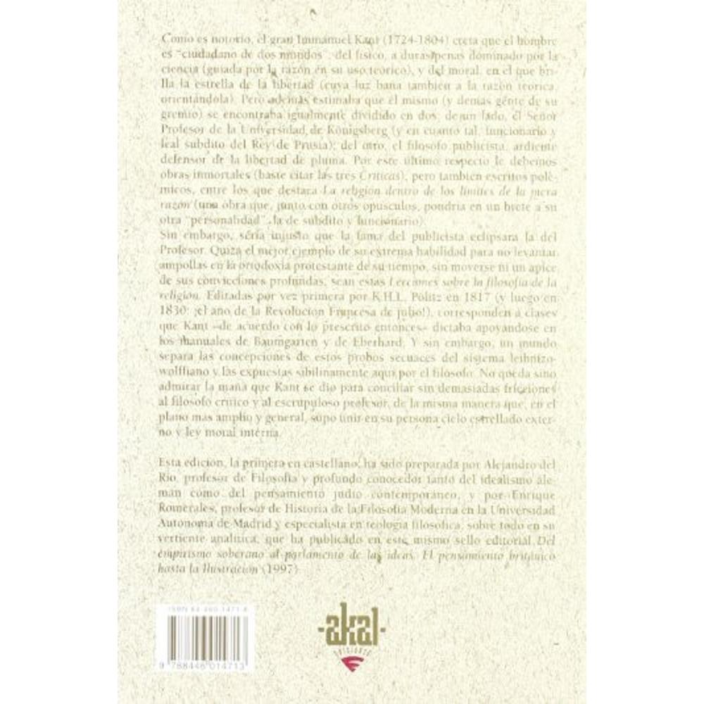 Foto 3 pulgar | Lecciones Sobre La Filosofía De La Religión