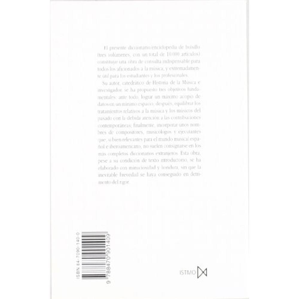 Foto 3 pulgar | Diccionario De La Música Y Los Músicos I (a-e)