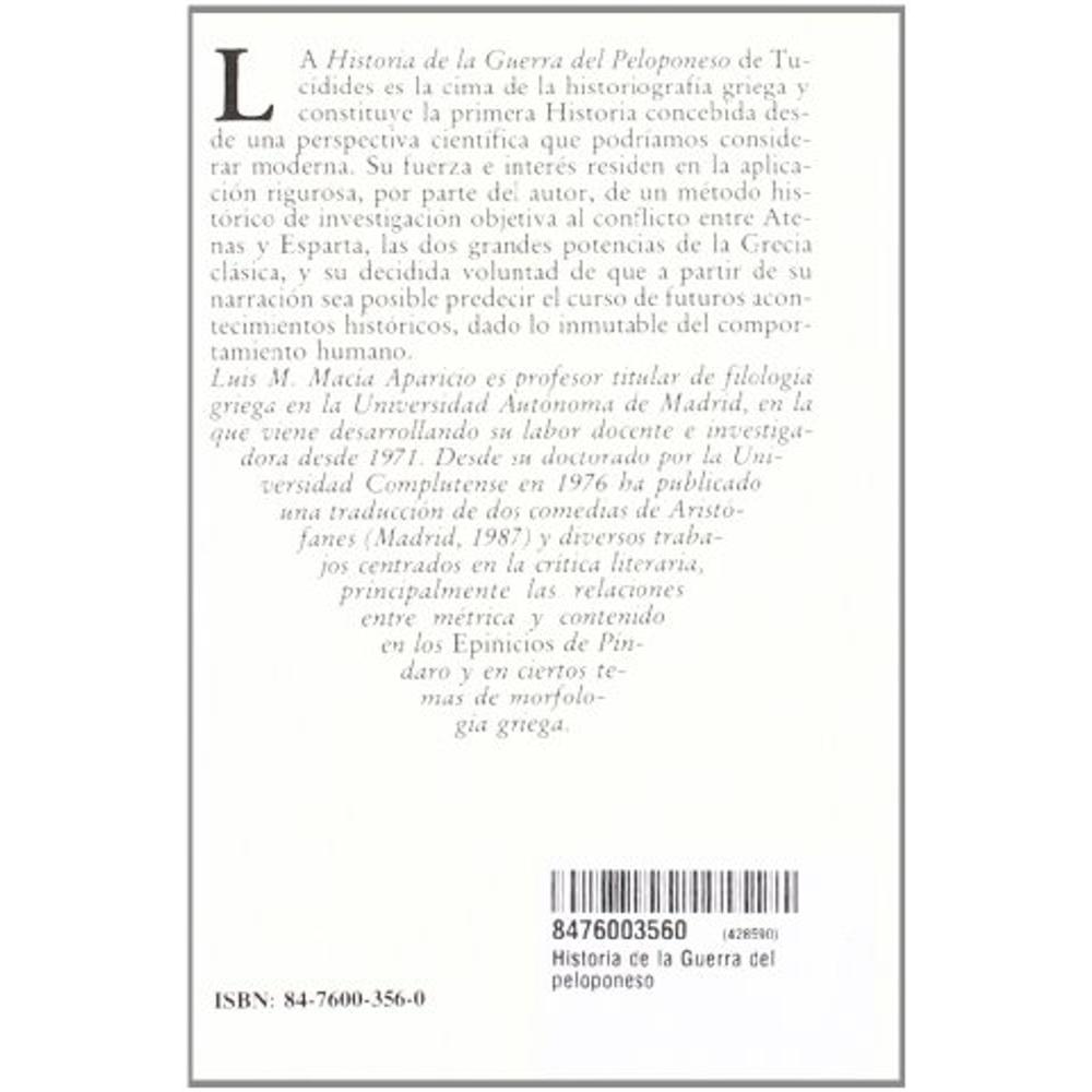 Foto 3 pulgar | Historia De La Guerra Del Peloponeso