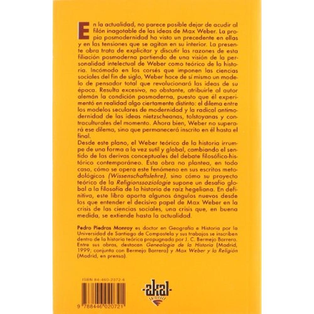 Foto 3 pulgar | Max Weber Y La Crisis De Las Ciencias Sociales