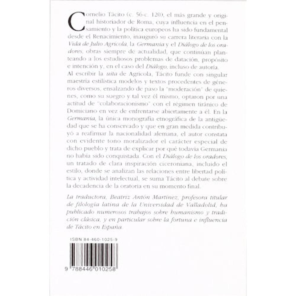Foto 3 pulgar | Vida De Julio Agrícola. Germania. Diálogo De Los Oradores