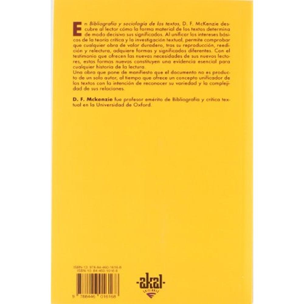 Foto 3 pulgar | Bibliografía Y Sociología De Los Textos