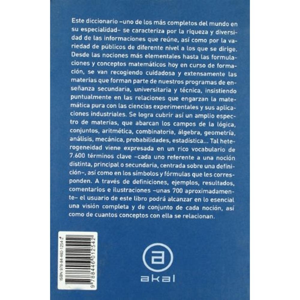 Foto 3 pulgar | Diccionario Akal De Matemáticas