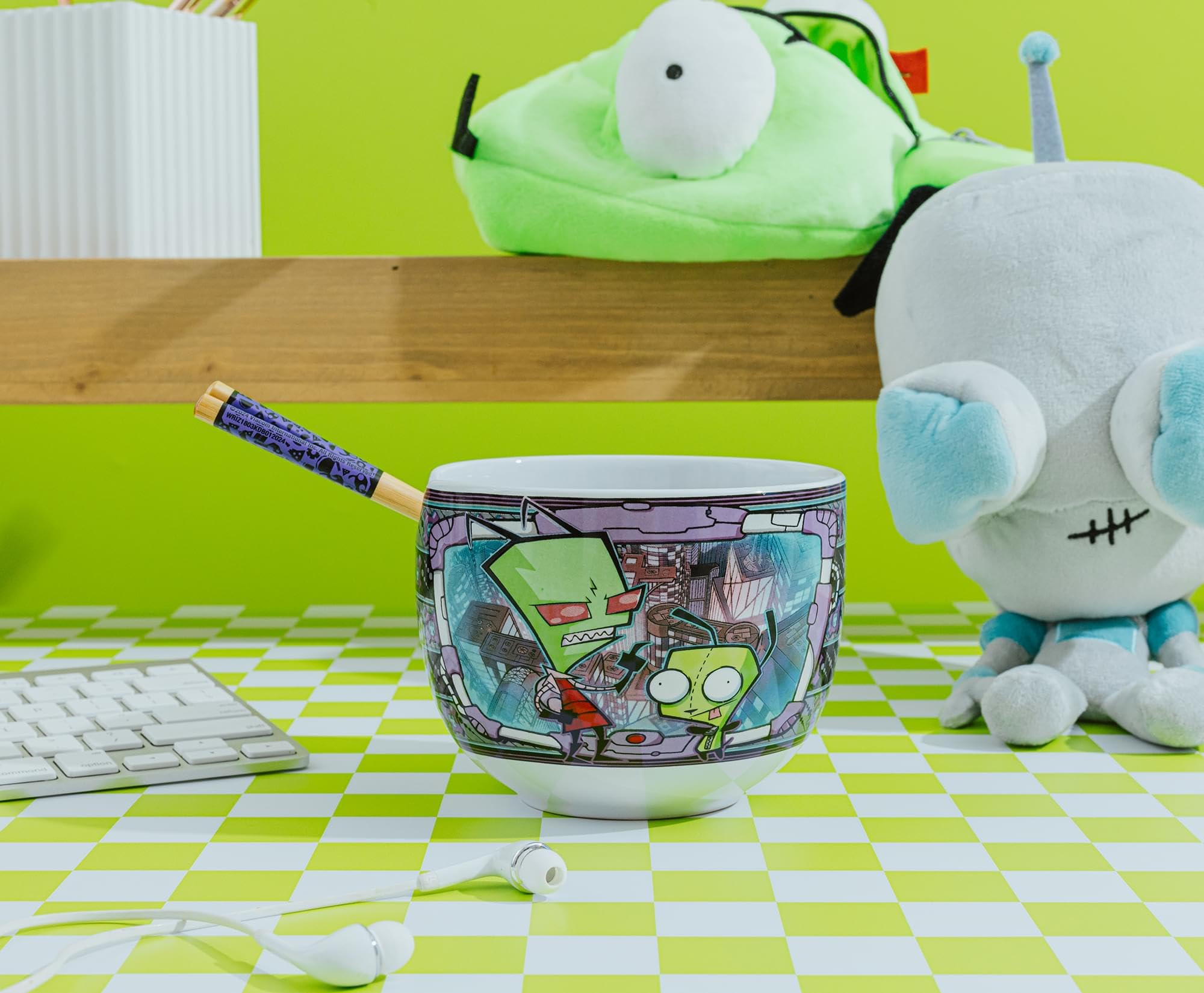 Foto 5 pulgar | Set De Vajilla Ramen Silver Buffalo Invader Zim And Gir - Venta Internacional.