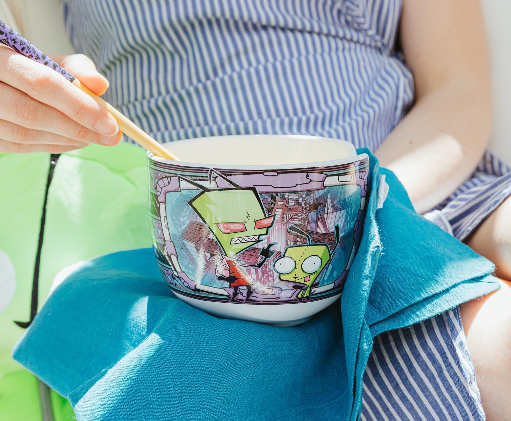 Foto 7 | Set De Vajilla Ramen Silver Buffalo Invader Zim And Gir - Venta Internacional.
