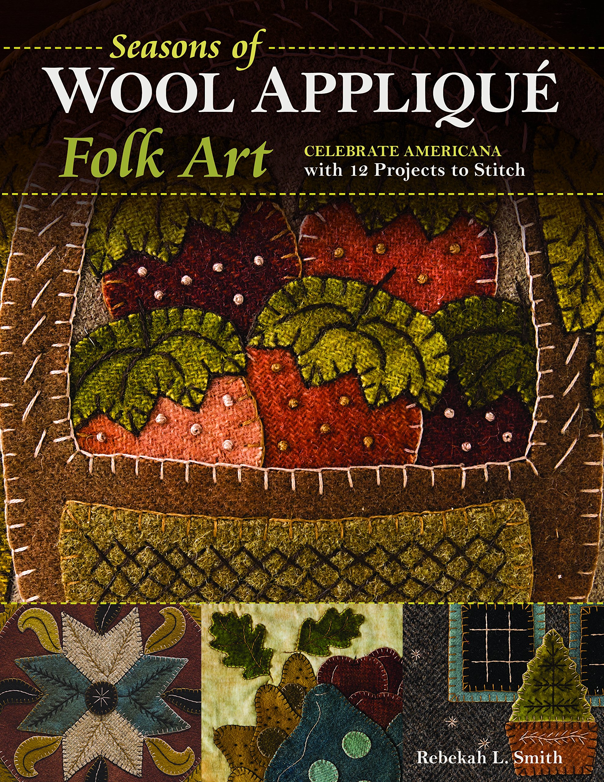 Foto 2 pulgar | Book Seasons Of Wool Appliqué Folk Art: 12 Proyectos Para Coser - Venta Internacional.