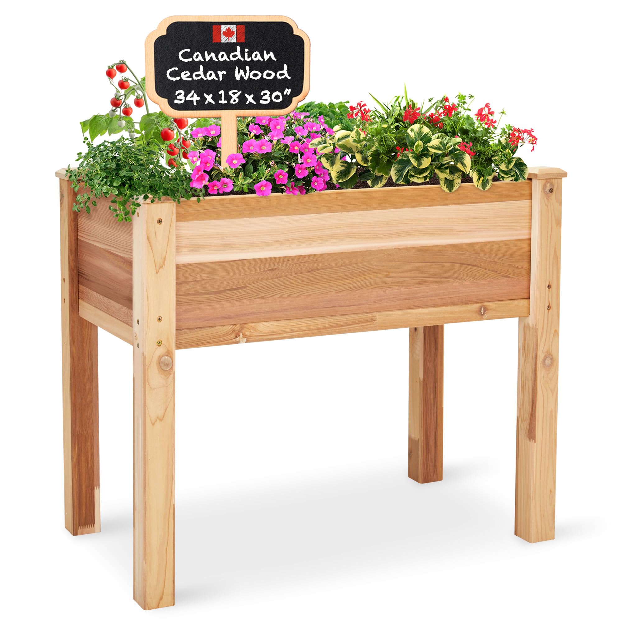 Foto 2 pulgar | Cama De Jardín Elevada Jumbl Canadian Cedar 34x18x30 Cm - Venta Internacional.