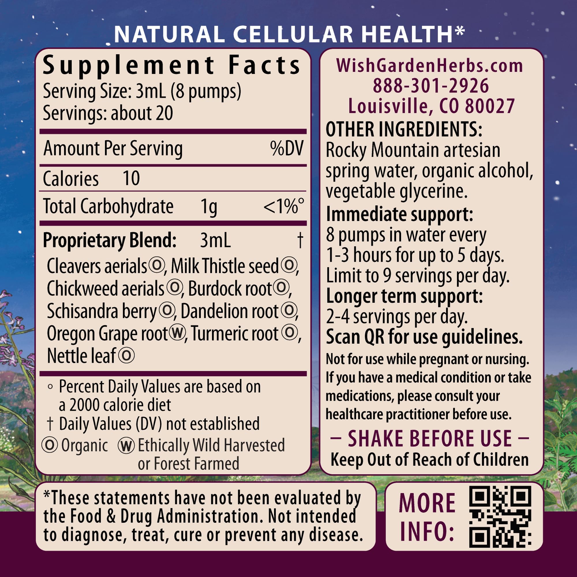 Foto 3 pulgar | Suplemento Limpiador A Base De Hierbas Wishgarden Deep Cleanse 60 Ml - Venta Internacional.