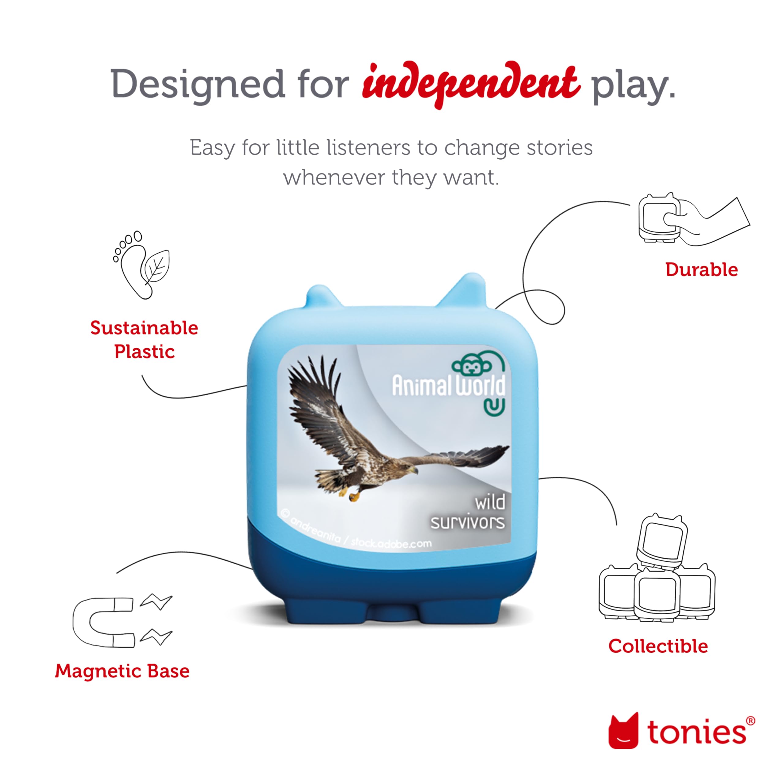 Foto 4 pulgar | Juguete Educativo Tonies Animal World Wild Survivors, Paquete De 4 - Venta Internacional.
