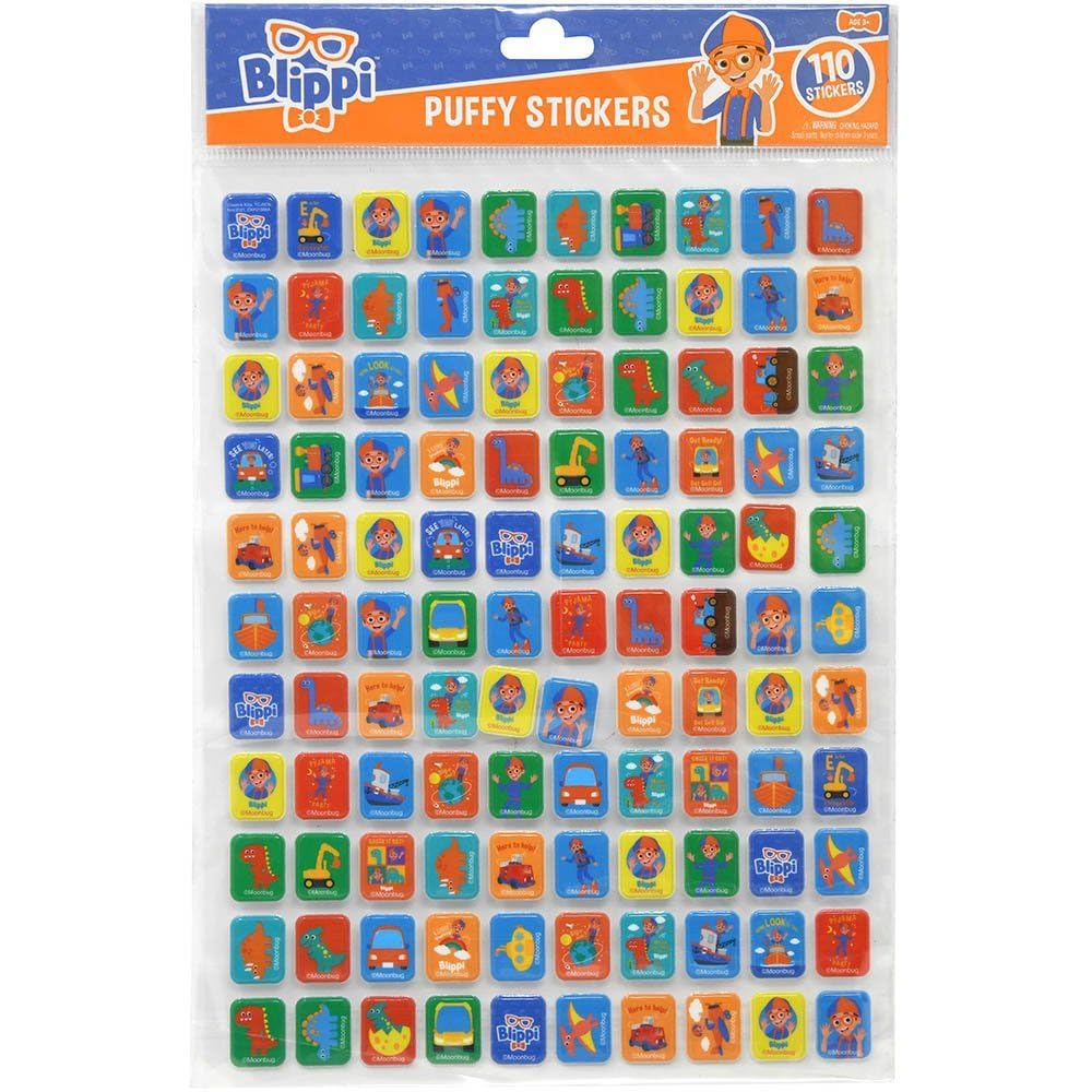 Libro De Hojas Adhesivas Blippi Con 110 Pegatinas Hinchadas Para Niños - Venta Internacional.
