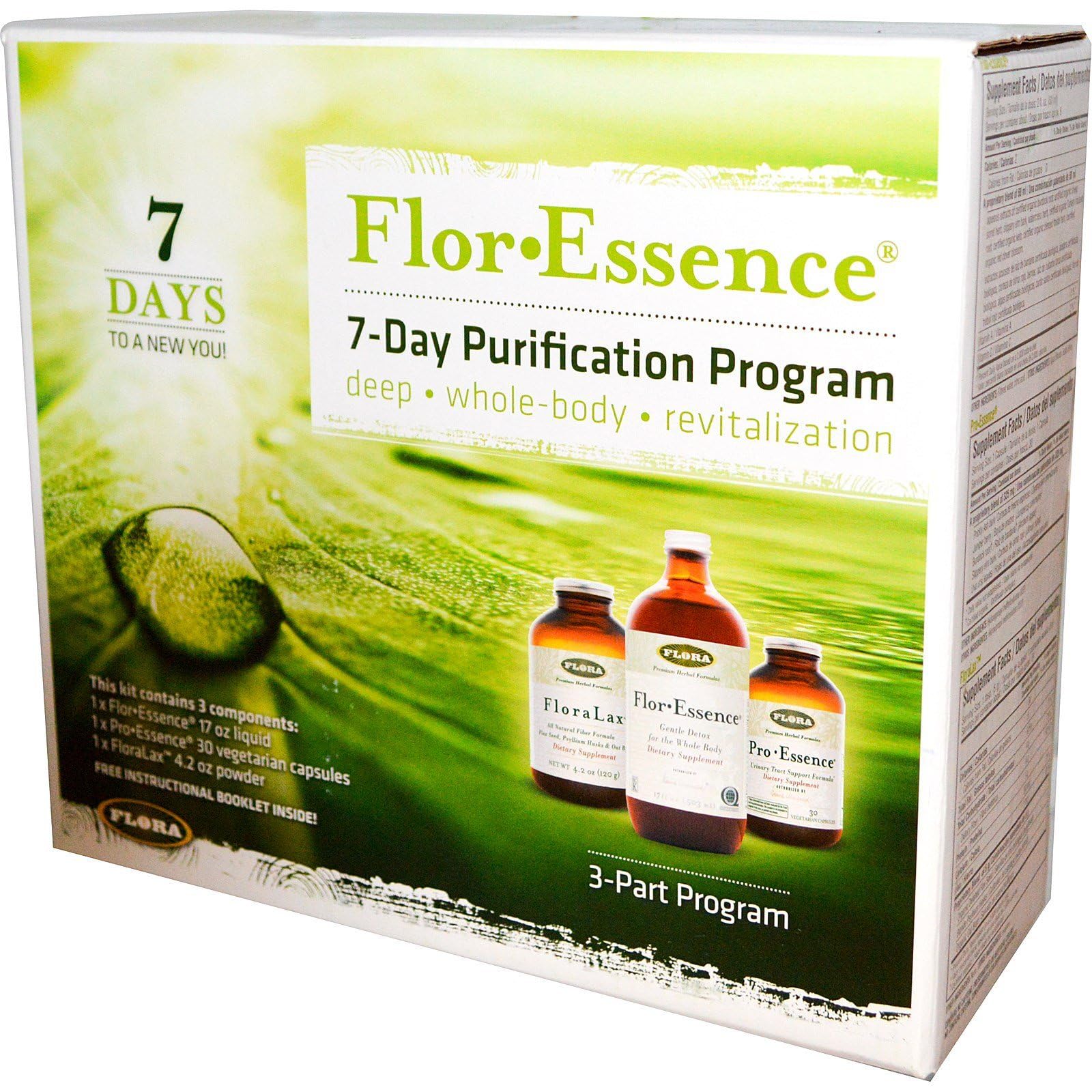 Foto 2 pulgar | Kit De Desintoxicación Flora Flor-essence Para 7 Días Y 3 Pasos Con Té Desintoxicante - Venta Internacional.