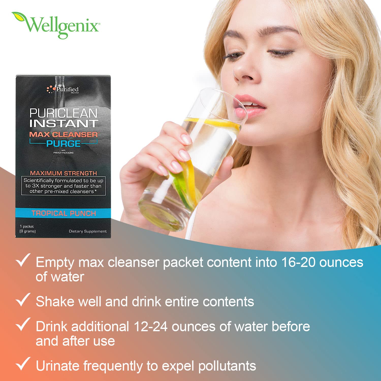 Foto 4 | Polvo Limpiador Desintoxicante Wellgenix Puriclean Instant Max - Venta Internacional.