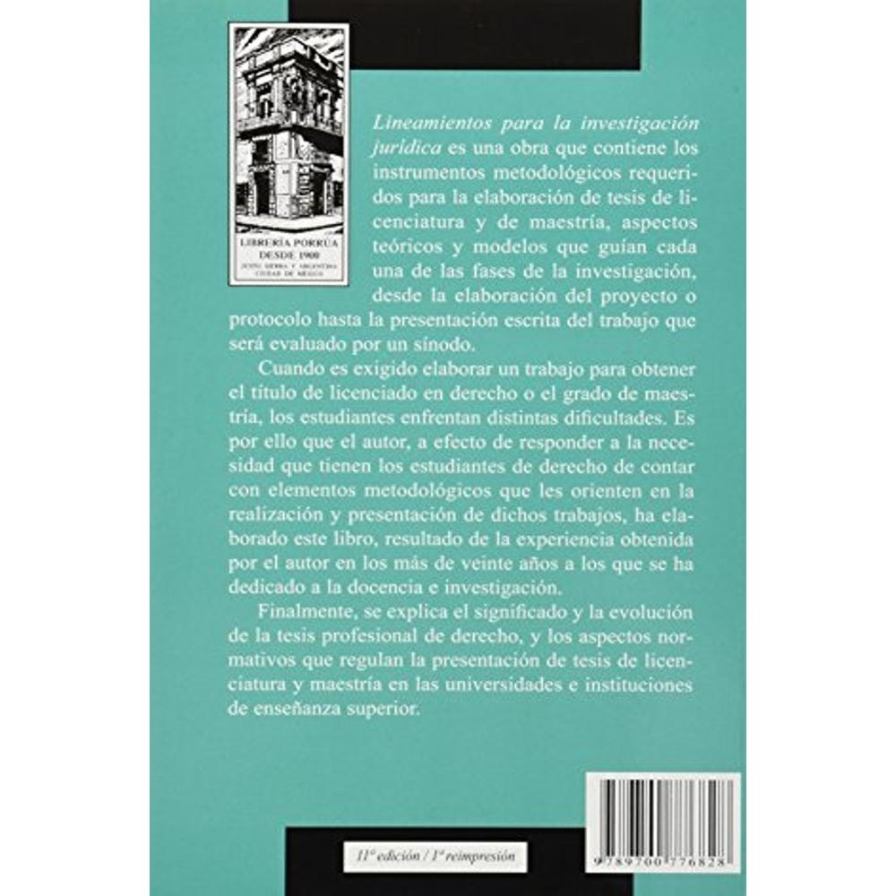 Foto 2 | Lineamientos Para La Investigación Jurídica