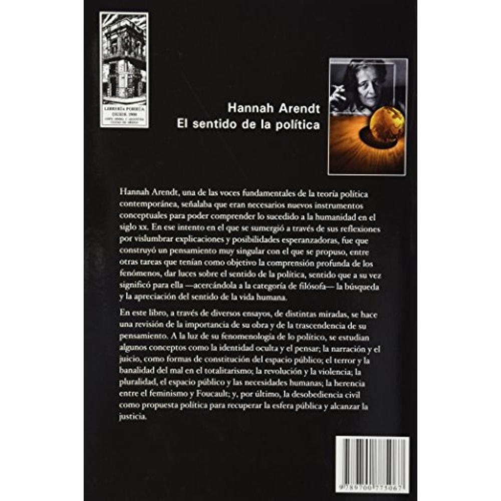 Foto 3 pulgar | Hannah Arendt El Sentido De La Política