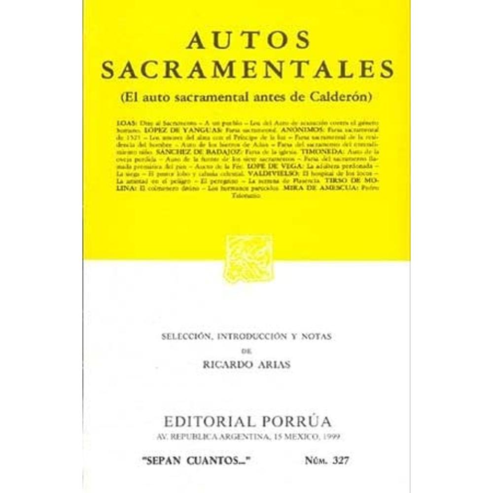 Foto 2 pulgar | Autos Sacramentales (el Auto Sacramental Antes De Calderón)