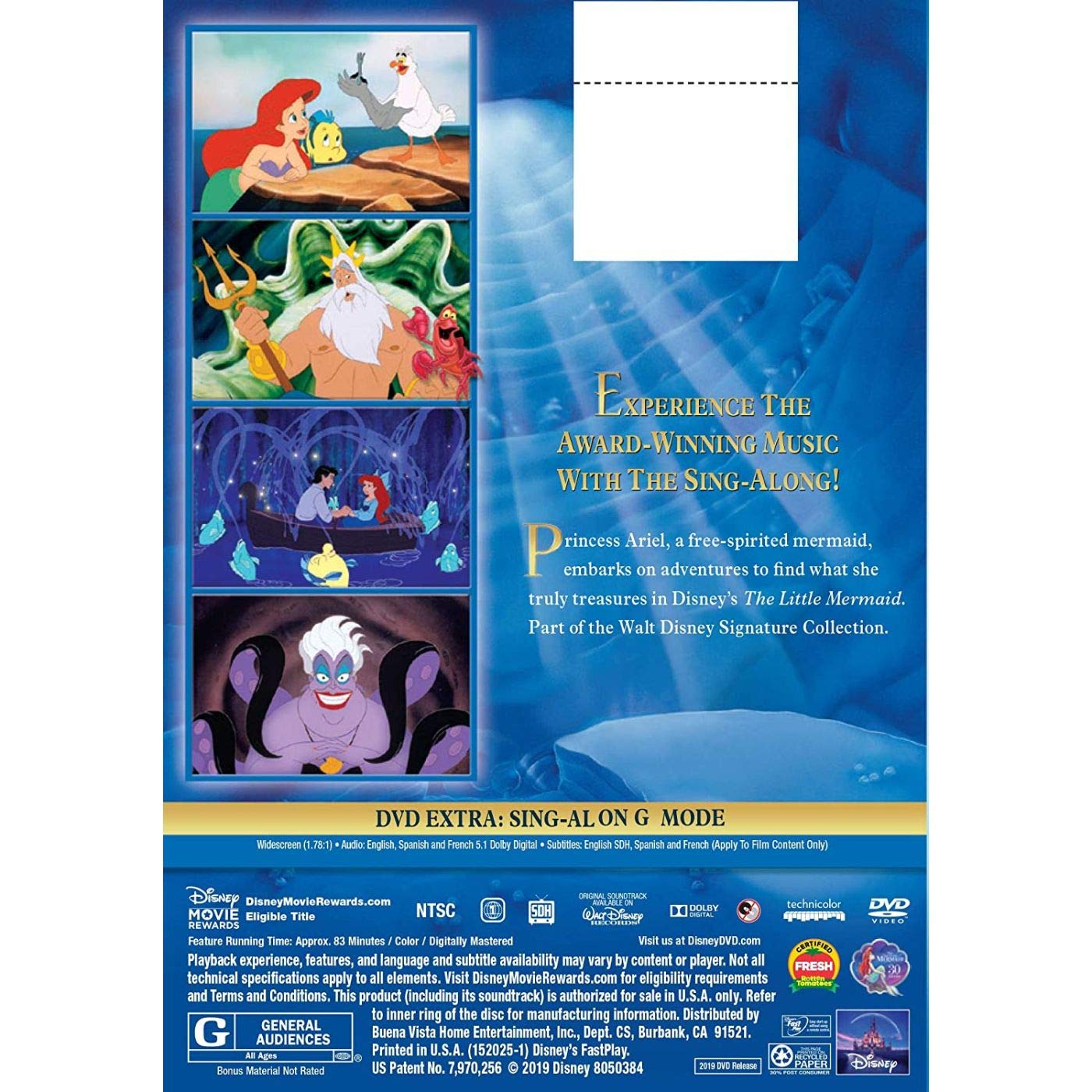 Foto 2 | Dvd Disney La Sirenita - Venta Internacional.
