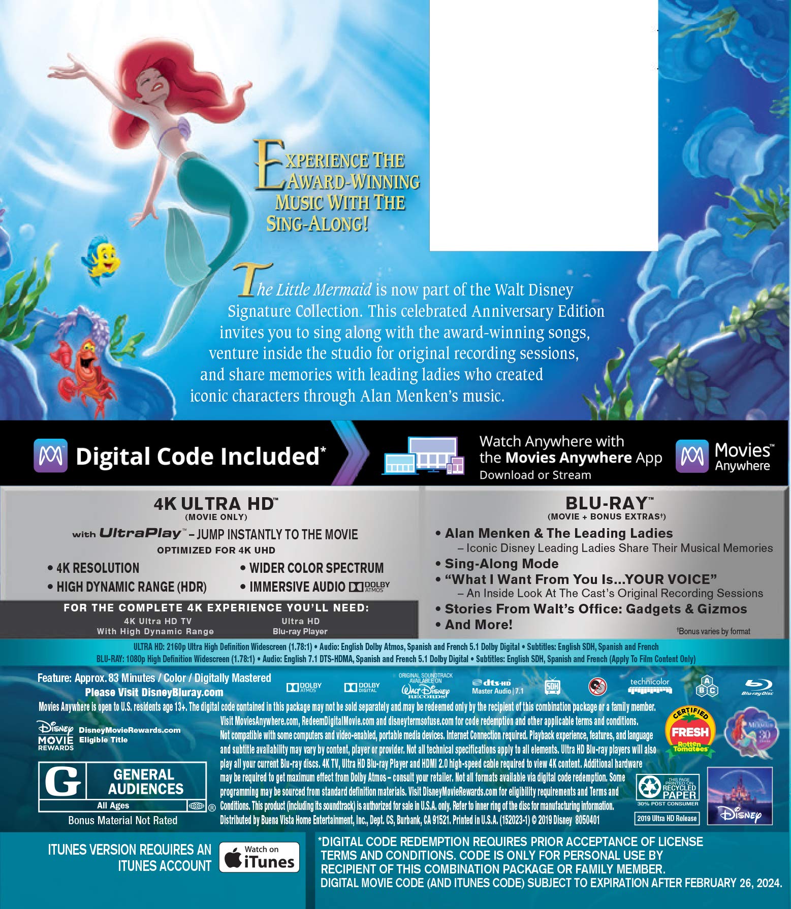 Foto 3 pulgar | Película Disney La Sirenita 4k Uhd - Venta Internacional.