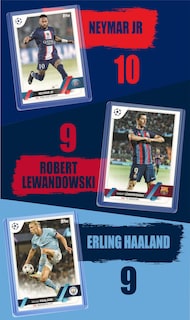 Foto 3 | Tarjetas Coleccionables De Fútbol G.o.a.t Chaser Lionel Messi Cristiano Ronaldo Kylian Mbappe - Venta Internacional.