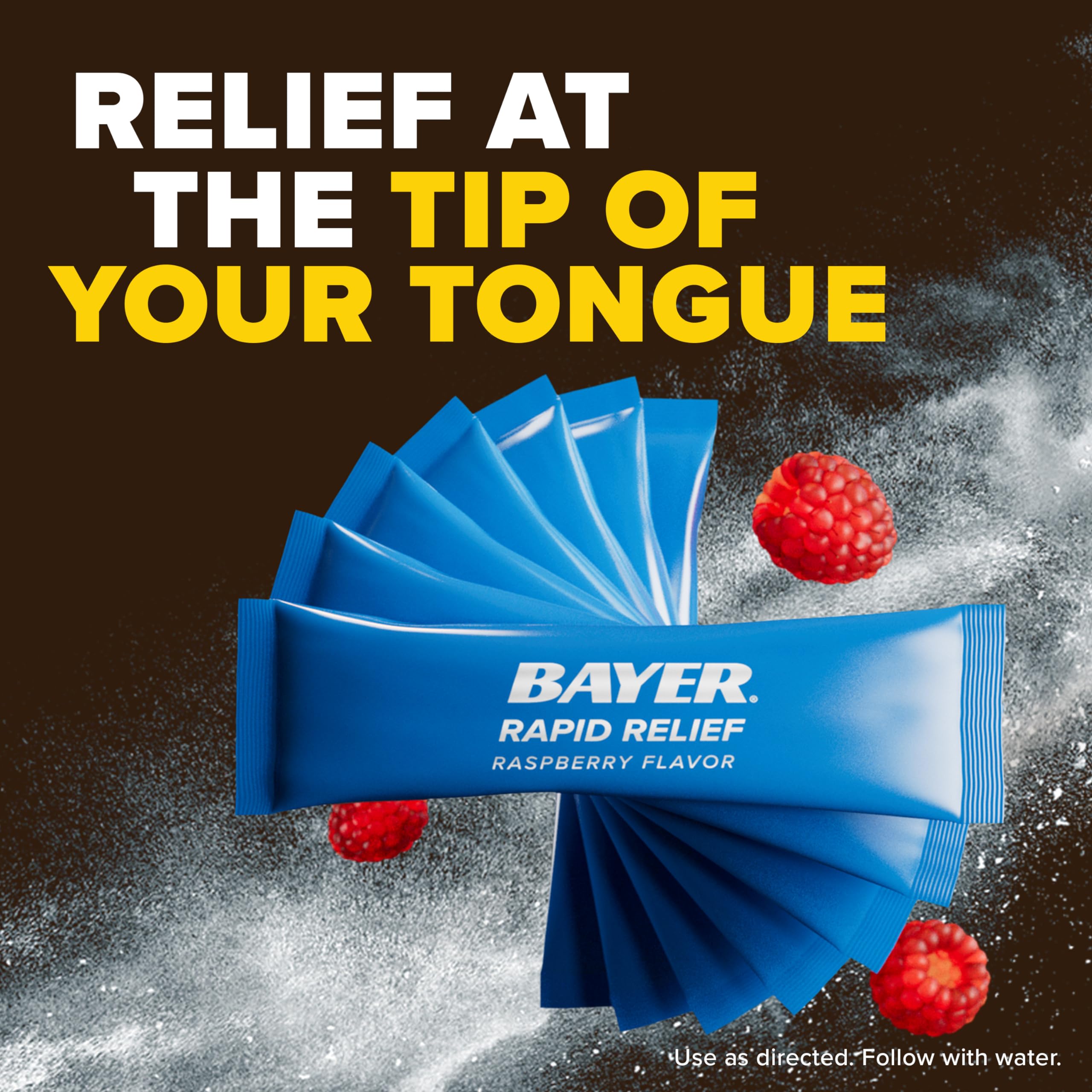 Foto 6 | Pain Relief Bayer Rapid Relief En Polvo, 30 Unidades, Frambuesas - Venta Internacional.